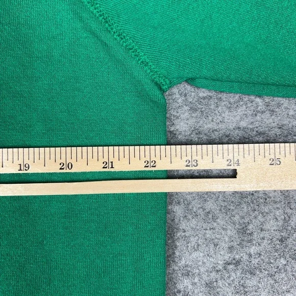 VTG Tultex Sweatshirt Womens Large Green Crewneck Pullover NOS Deadstock 90s USA - Picture 7 of 12